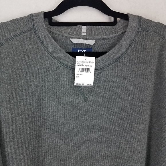 NEW Cutter & Buck Men's 3XL Big 3XB Crew neck Pullover Sweater in Charcoal Gray - Picture 5 of 13